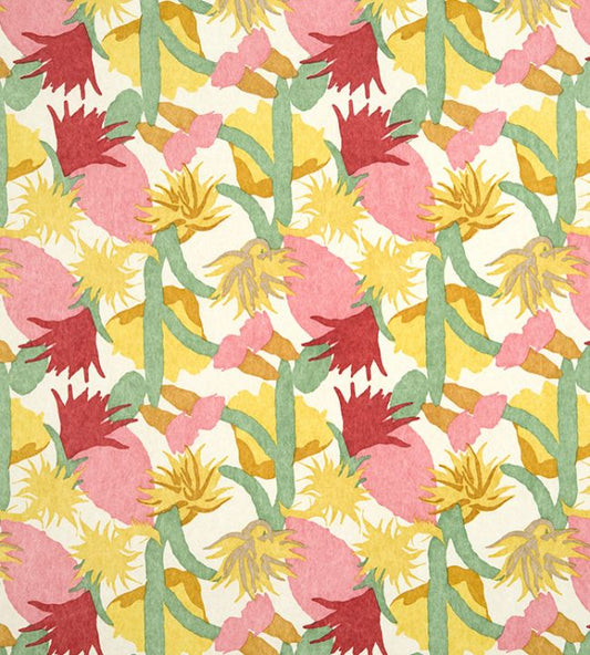 Cactus Flower Wallpaper - Fuchsia - Christopher Farr Cloth - CFW208 - 02 - Premier Wallcovering