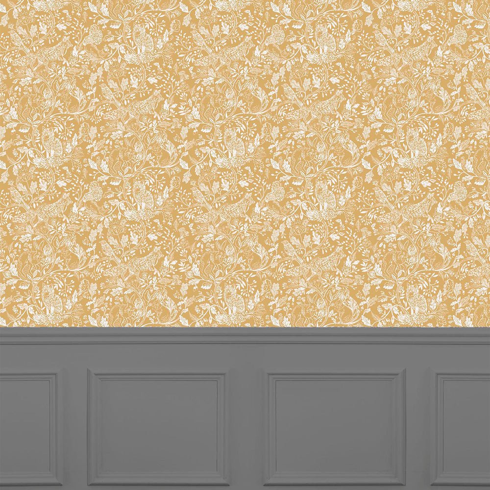 Cademuir Wallpaper - Mustard - Voyage Maison - CADEMUI/WPO/MUS - Premier Wallcovering
