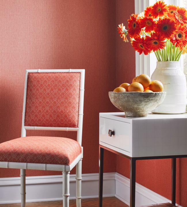 Cafe Weave Wallpaper - Beige - Thibaut - T304 - Premier Wallcovering