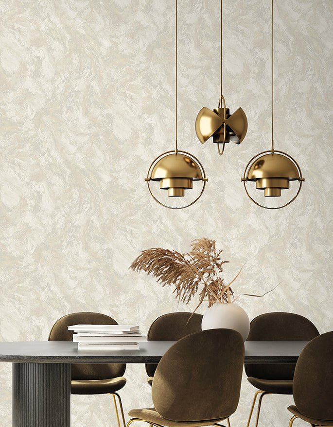 Calacatta Marble Bead Wallpaper - Champagne - Holden Décor - 99370 - Premier Wallcovering