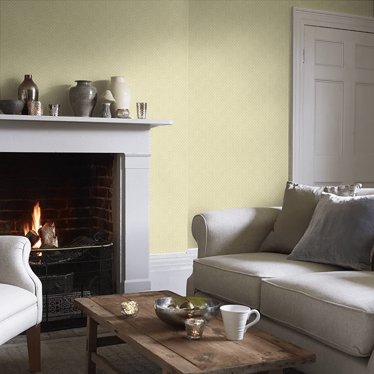 Caledon Wallpaper - Mustard Cream - Timothy Wilman - TW2513 - Premier Wallcovering