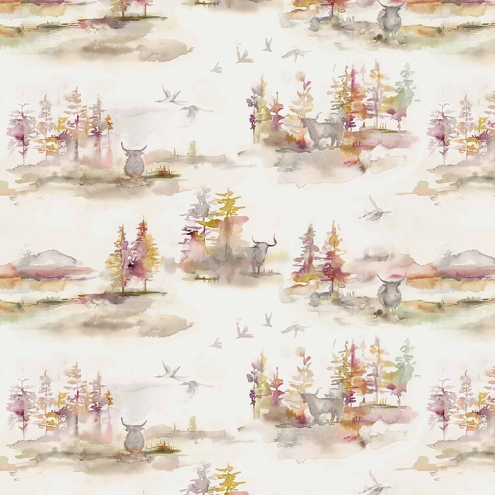 Caledonian Forest Wallpaper - Plum - Voyage Maison - CALEDON/WPO/PLU - Premier Wallcovering