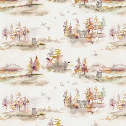 Caledonian Forest Wallpaper - Plum - Voyage Maison - CALEDON/WPO/PLU - Premier Wallcovering