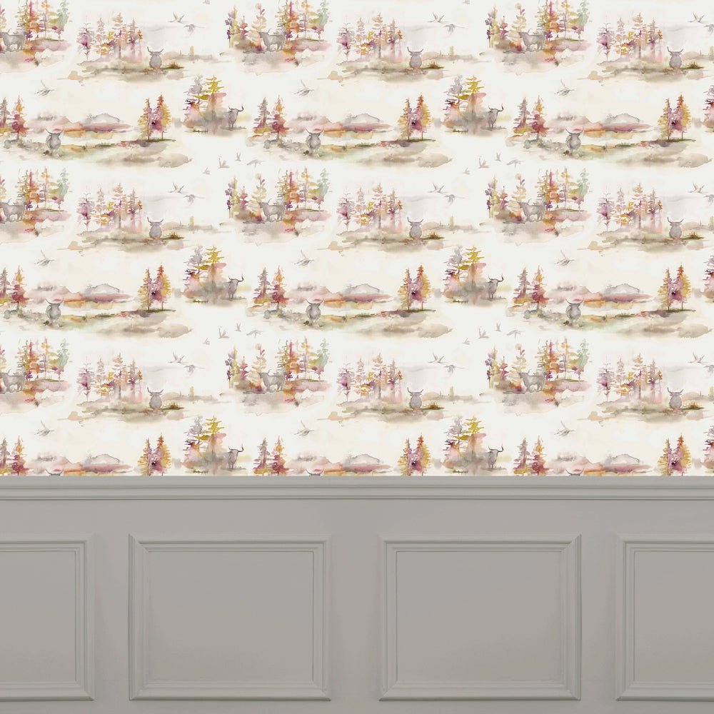Caledonian Forest Wallpaper - Plum - Voyage Maison - CALEDON/WPO/PLU - Premier Wallcovering