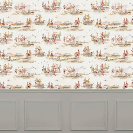 Caledonian Forest Wallpaper - Plum - Voyage Maison - CALEDON/WPO/PLU - Premier Wallcovering