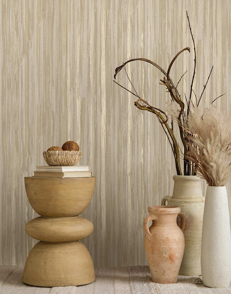 Calico Wallpaper - Taupe - Holden Décor - 66212 - Premier Wallcovering