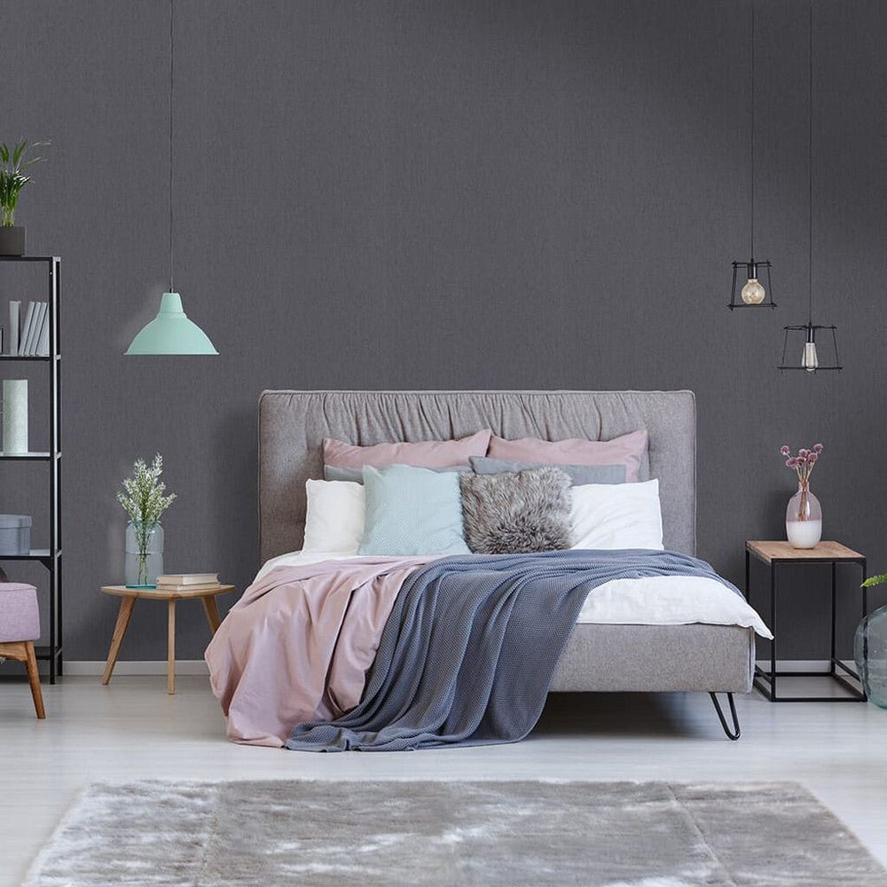 Calico Wallpaper - Charcoal - Superfresco Easy - 31 - 863 - Premier Wallcovering