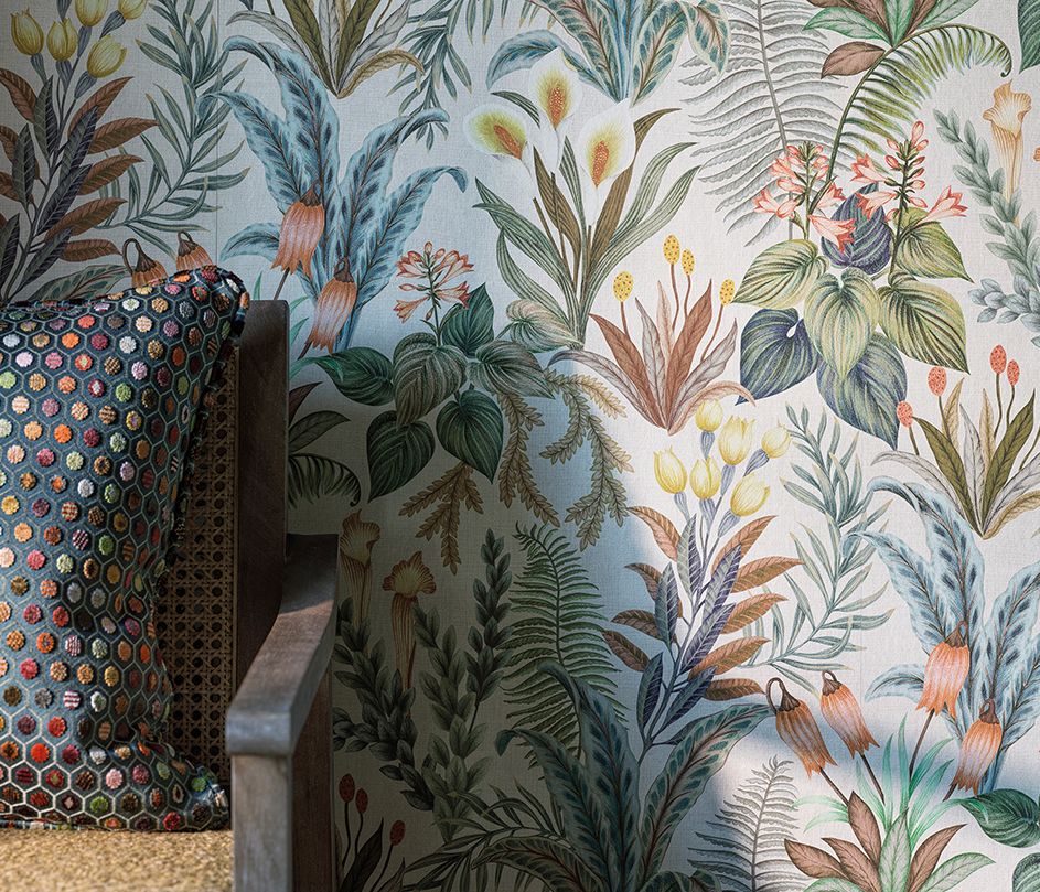 Calla Lily Wallpaper - Stone - Osborne & Little - W7812-01 - Premier Wallcovering