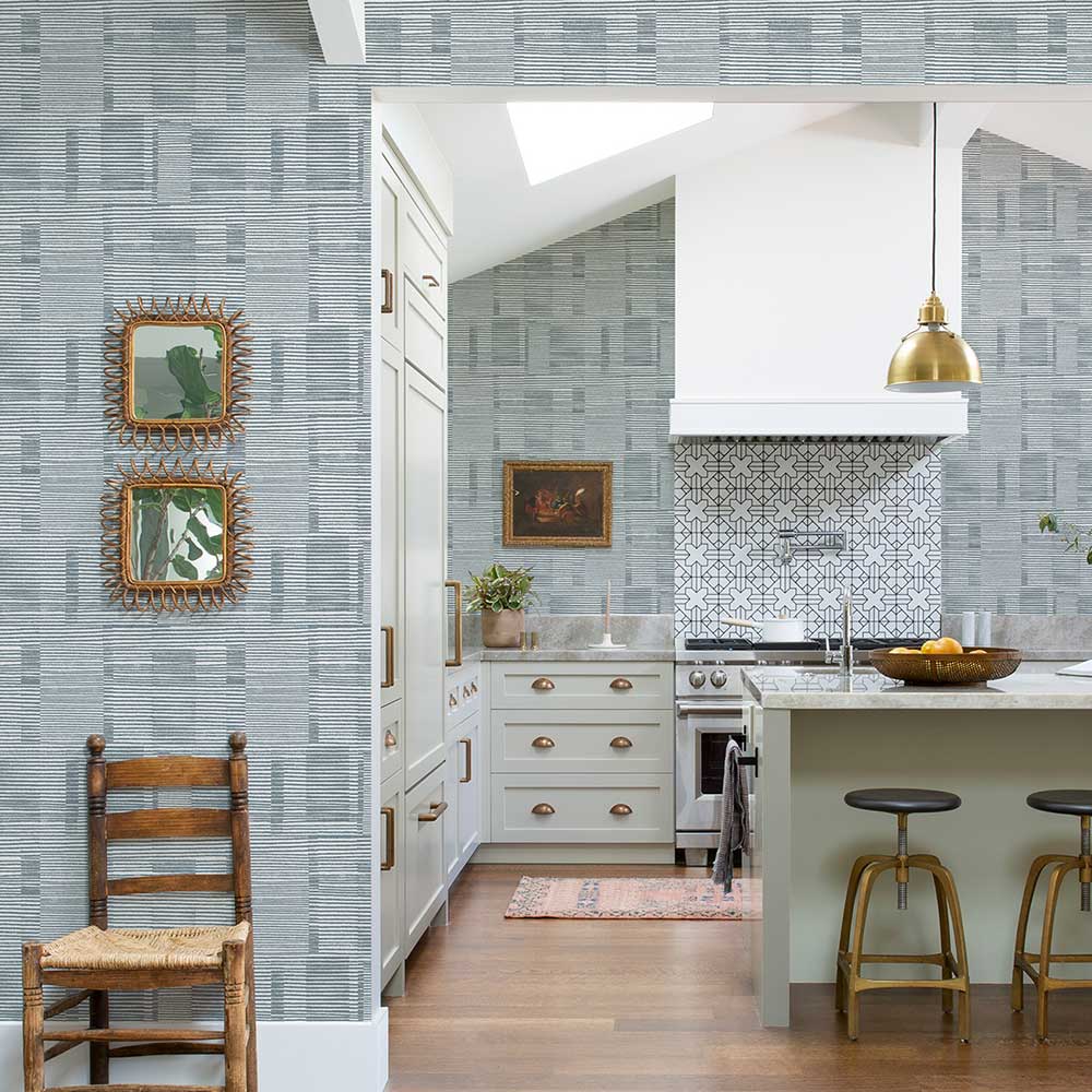 Callaway Wallpaper - Mid Blue - A Street Prints - FD26620 - Premier Wallcovering