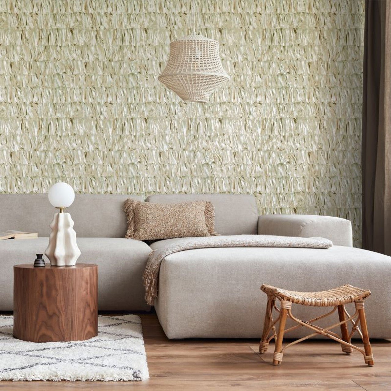 Calma Salt Wallpaper - Sage - Hohenberger - 65312 - Premier Wallcovering