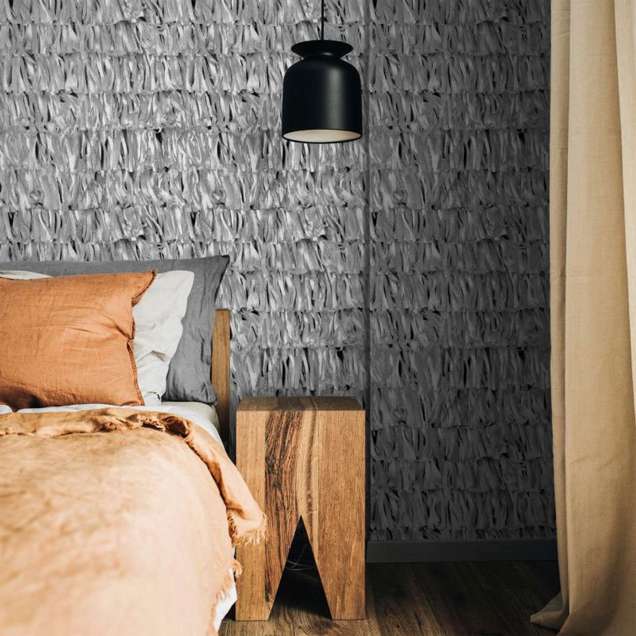 Calma Salt Wallpaper - Black Cumin - Hohenberger - 65317 - Premier Wallcovering
