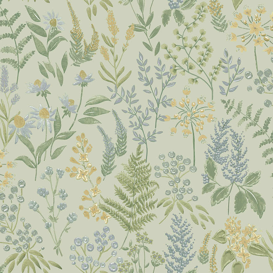 Calvert Meadows Wallpaper - Blue - Holden Décor - 91682 - Premier Wallcovering