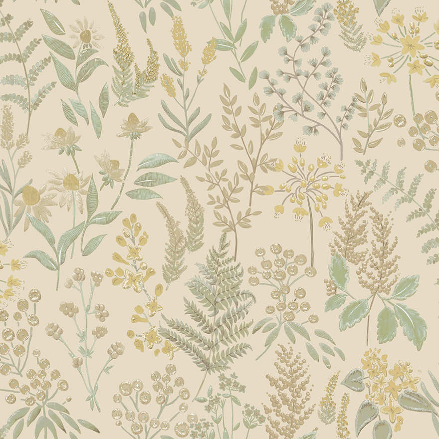 Calvert Meadows Wallpaper - Beige - Holden Décor - 91680 - Premier Wallcovering