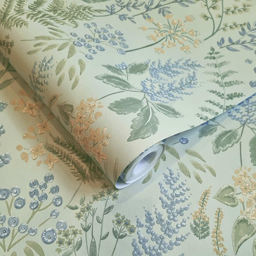 Calvert Meadows Wallpaper - Blue - Holden Décor - 91682 - Premier Wallcovering