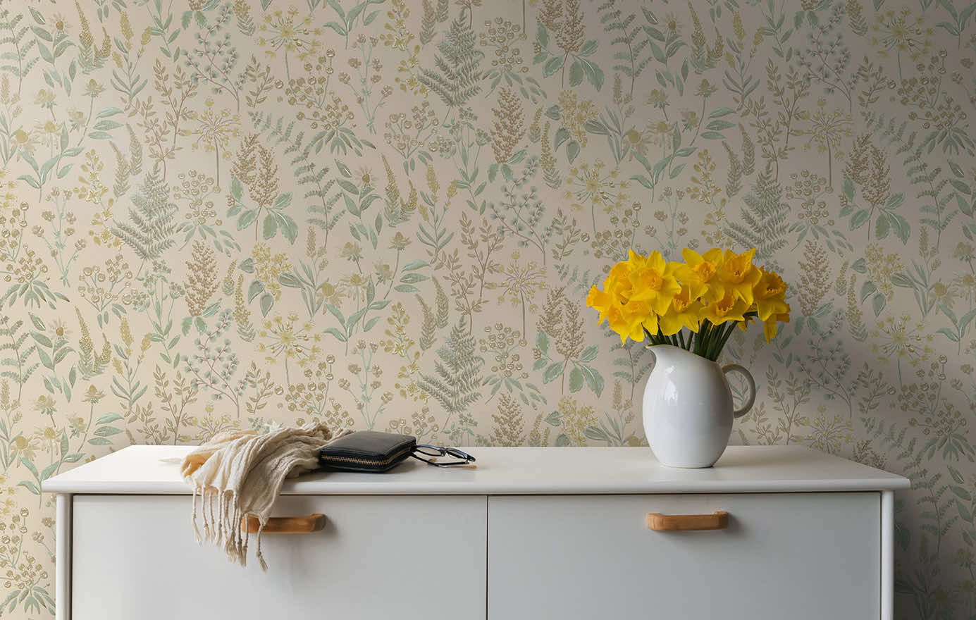 Calvert Meadows Wallpaper - Beige - Holden Décor - 91680 - Premier Wallcovering