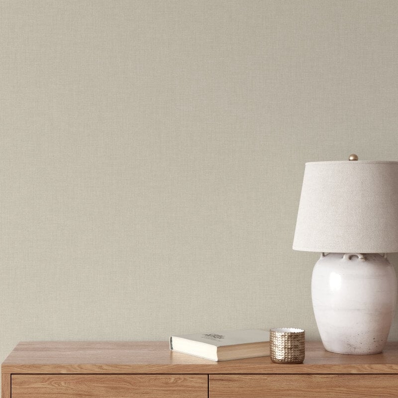 Cambric Texture Wallpaper - Beige - Muriva - 196303 - Premier Wallcovering