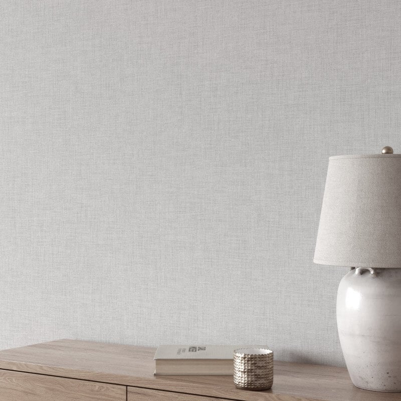 Cambric Texture Wallpaper - Grey - Muriva - 196301 - Premier Wallcovering