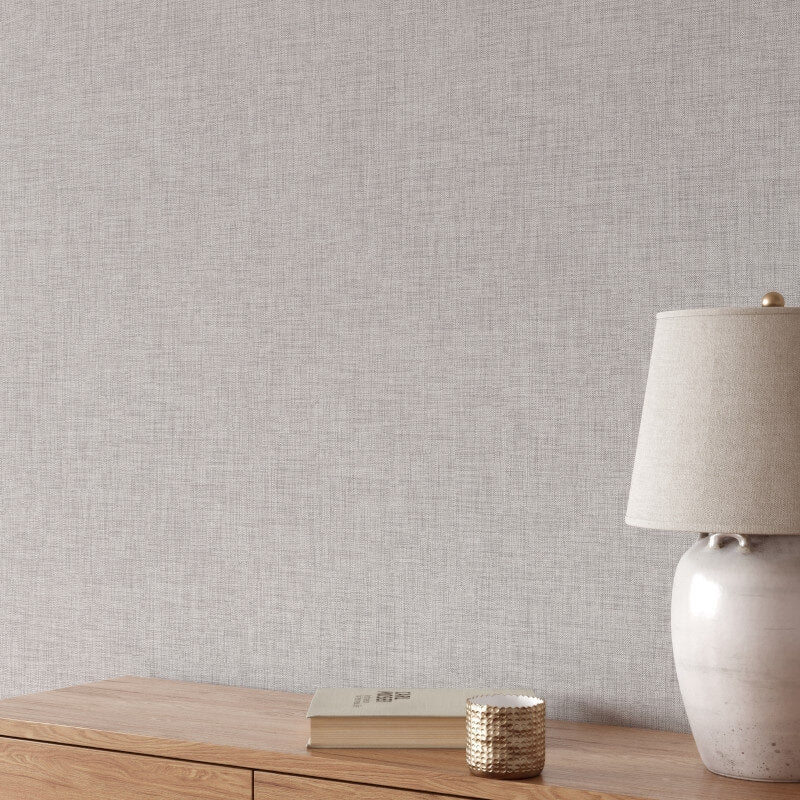Cambric Texture Wallpaper - Chestnut - Muriva - 196302 - Premier Wallcovering