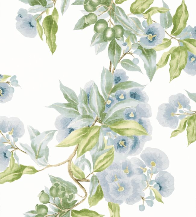 Camellia Garden Wallpaper - Sky - AT24549 - Anna French - Premier Wallcovering