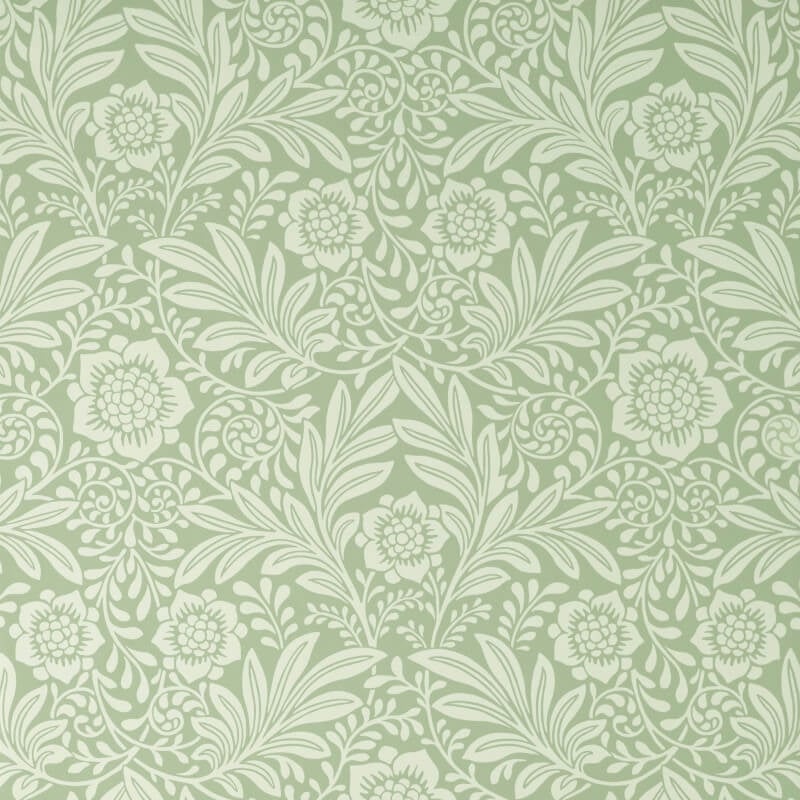Camille Classical Floral Wallpaper - Sage - Crown - M1744 - Premier Wallcovering