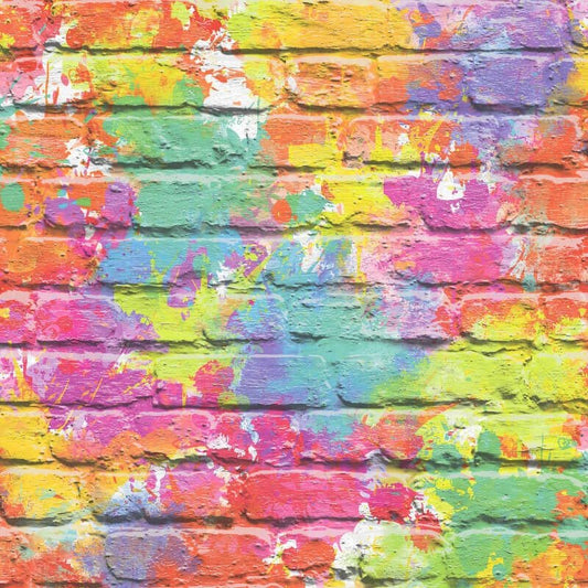 Camouflage Brick Wallpaper - Multi - Muriva - L33505 - Premier Wallcovering