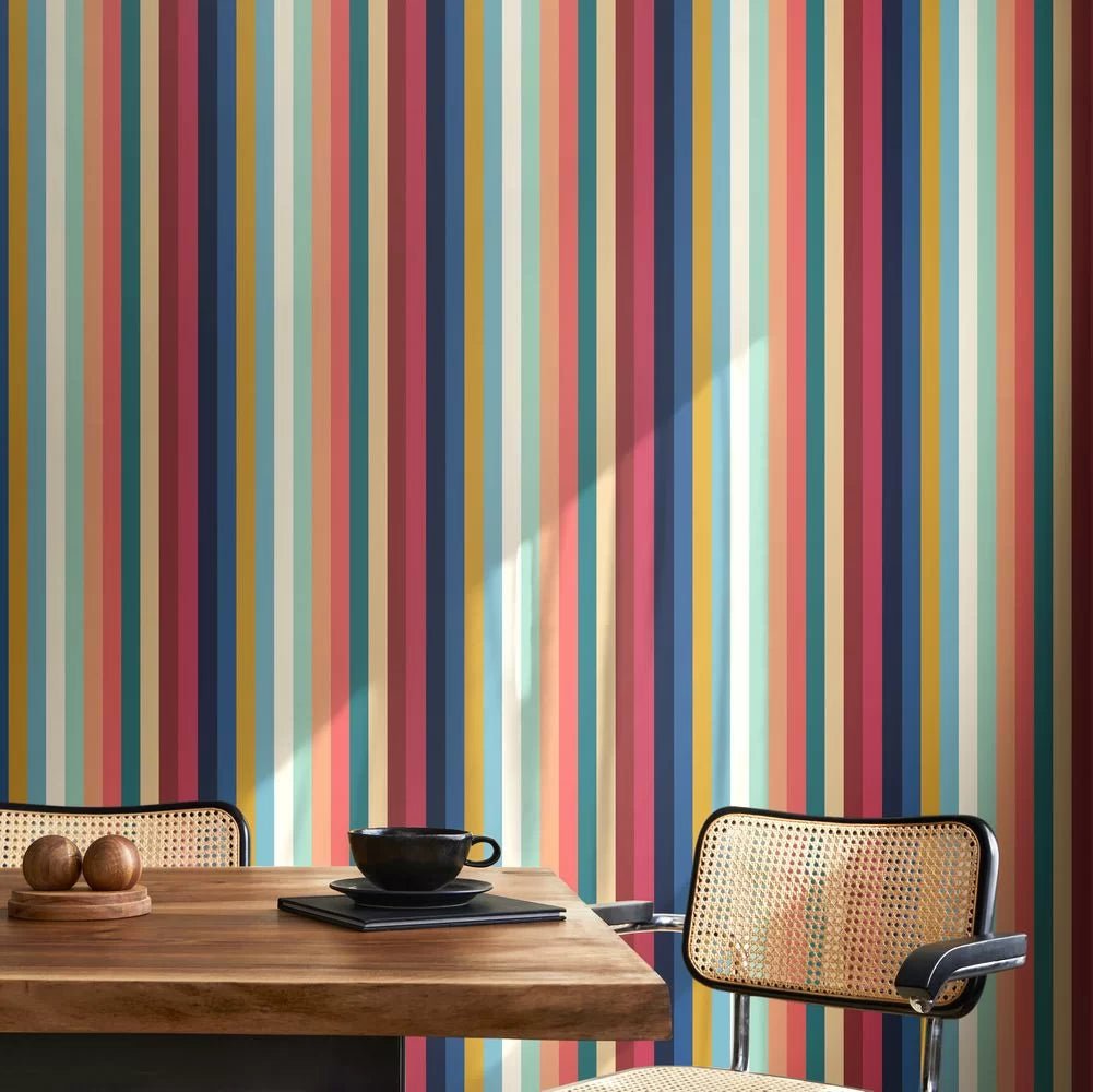 Candy Kaliedoscope Wallpaper - Lipstick Twist - Ohpopsi - STR50137W - Premier Wallcovering