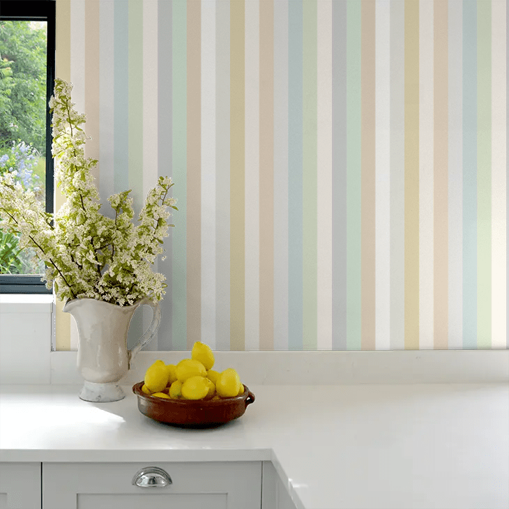 Candy Kaliedoscope Wallpaper - Limestone - Ohpopsi - STR50142W - Premier Wallcovering