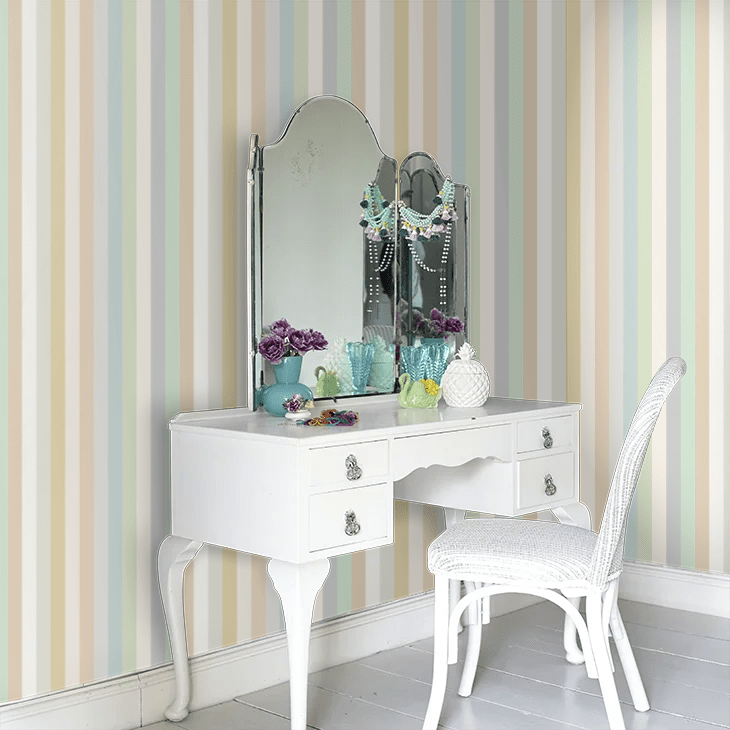 Candy Kaliedoscope Wallpaper - Limestone - Ohpopsi - STR50142W - Premier Wallcovering