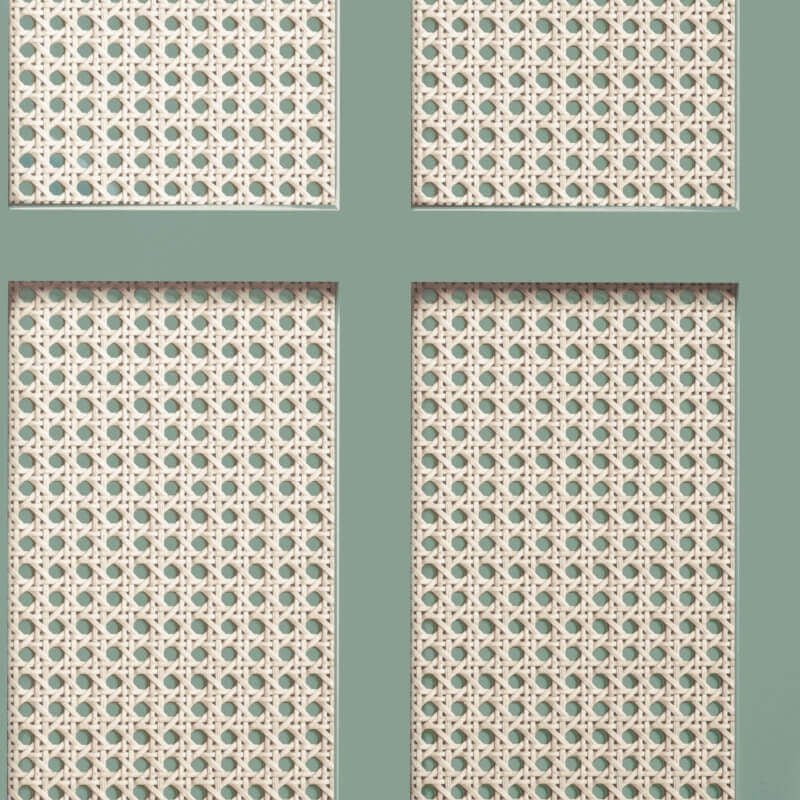 Cane Panel Wallpaper - Sage - Fine Décor - FD42999 - Premier Wallcovering