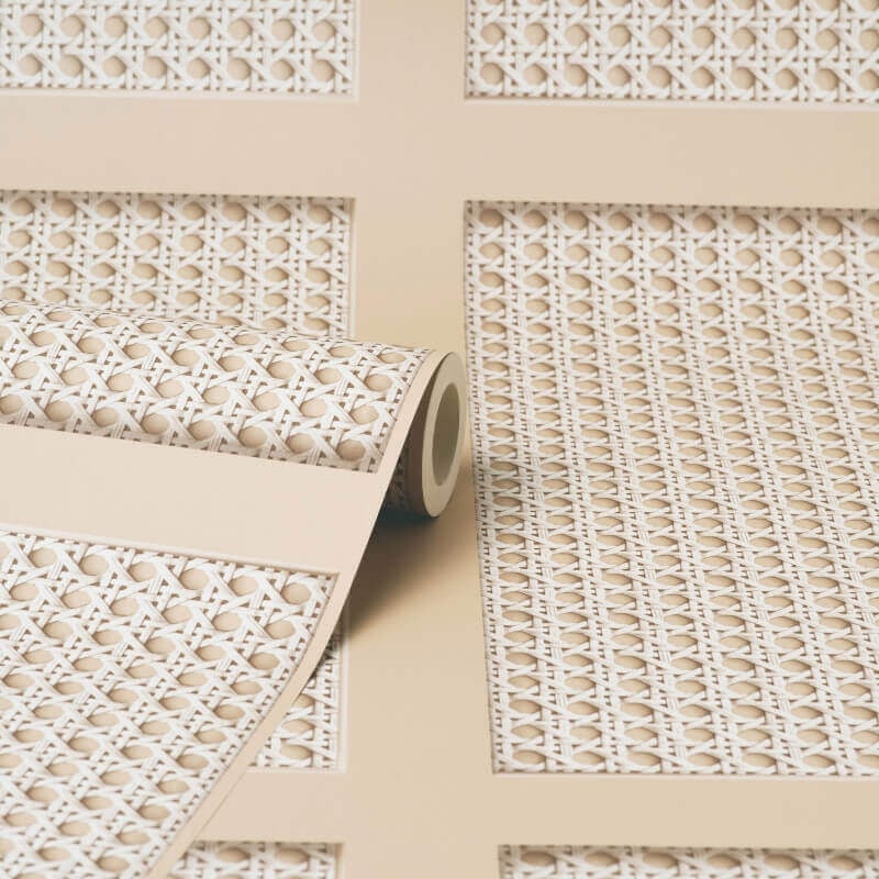 Cane Panel Wallpaper - Natural - Fine Décor - FD43000 - Premier Wallcovering
