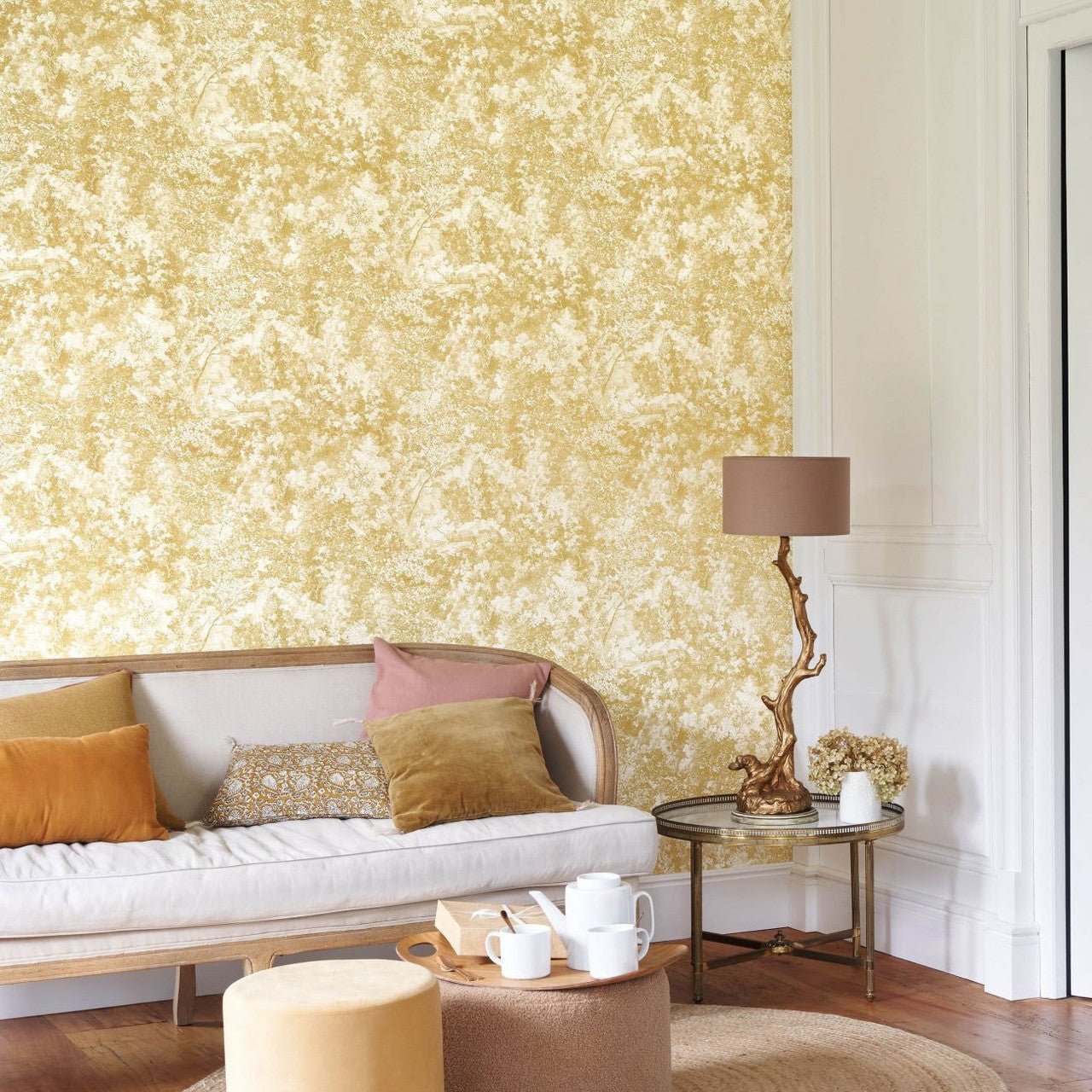 Canopee Voyage Onirique Wallpaper - Blanc Neige - Casadeco - 87241110 - Premier Wallcovering