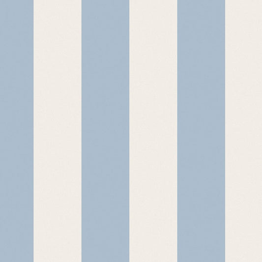 Canopy Stripe Wallpaper - Blue - 125517 - Cath Kidston - Premier Wallcovering
