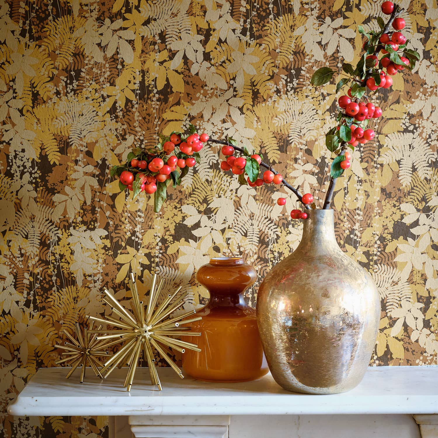 Canopy Wallpaper - Antique Gold - Clarissa Hulse - 120403 - Premier Wallcovering