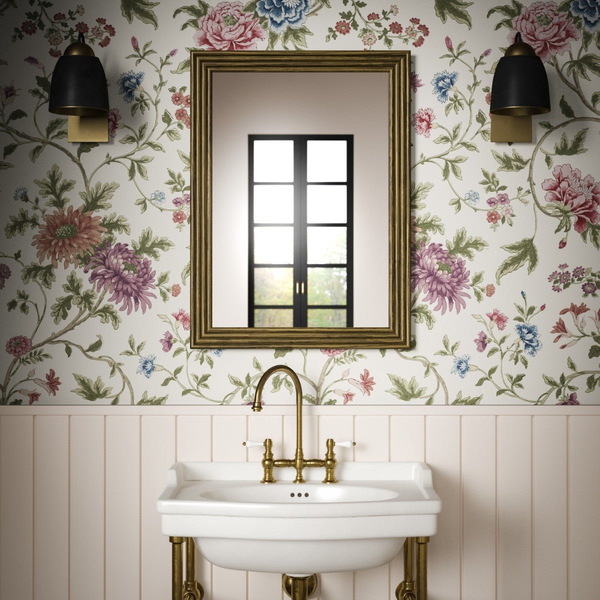 Canton Floral Wallpaper - Autumn - Warner House - Premier Wallcovering