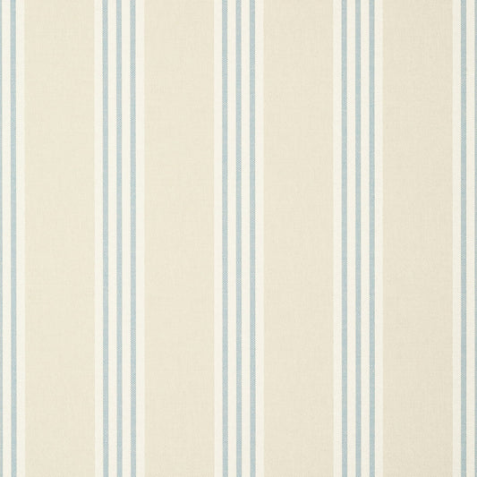 Canvas Stripe Wallpaper - Spa Blue & Beige - Thibaut - T13360 - Premier Wallcovering