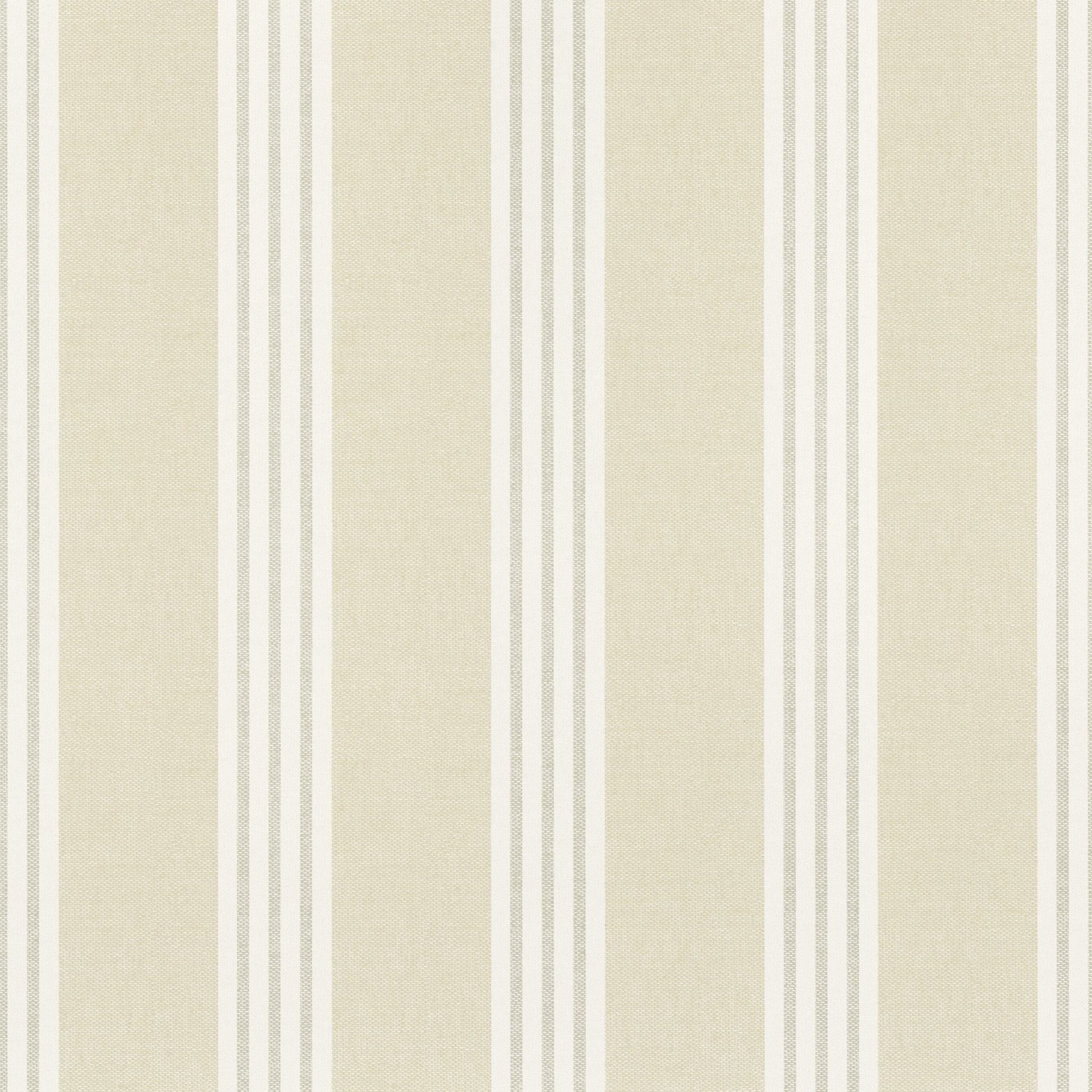 Canvas Stripe Wallpaper - Beige - Thibaut - T13356 - Premier Wallcovering