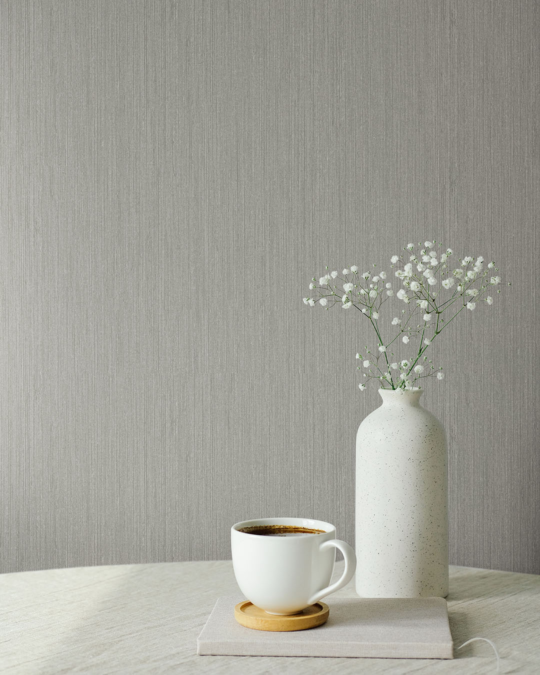 Canvas Wallpaper - Dark Beige - Midbec - 17204 - Premier Wallcovering