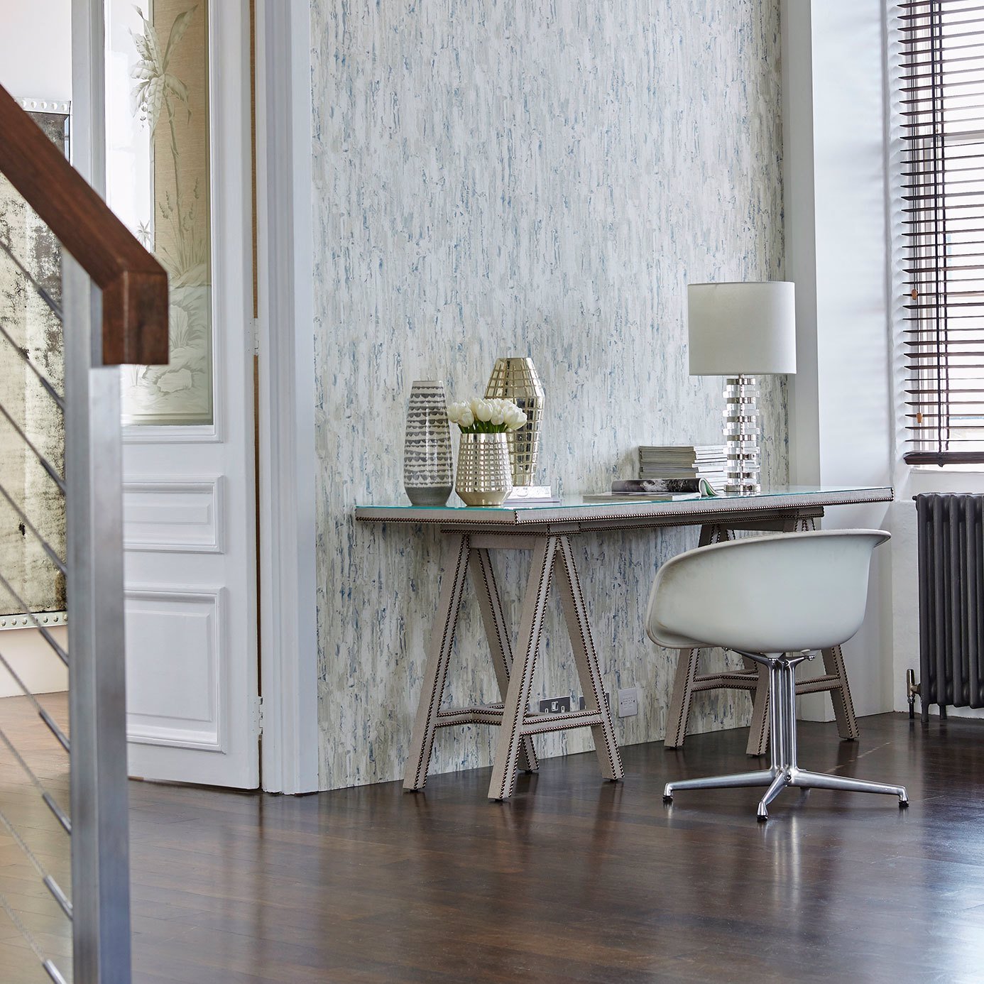 Capas Wallpaper - Bleached Denim - HETH111428 - Harlequin - Premier Wallcovering