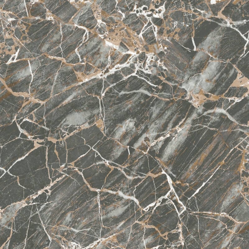 Carbon Onyx Marble Metallic Wallpaper - Charcoal - Crown - M1749 - Premier Wallcovering
