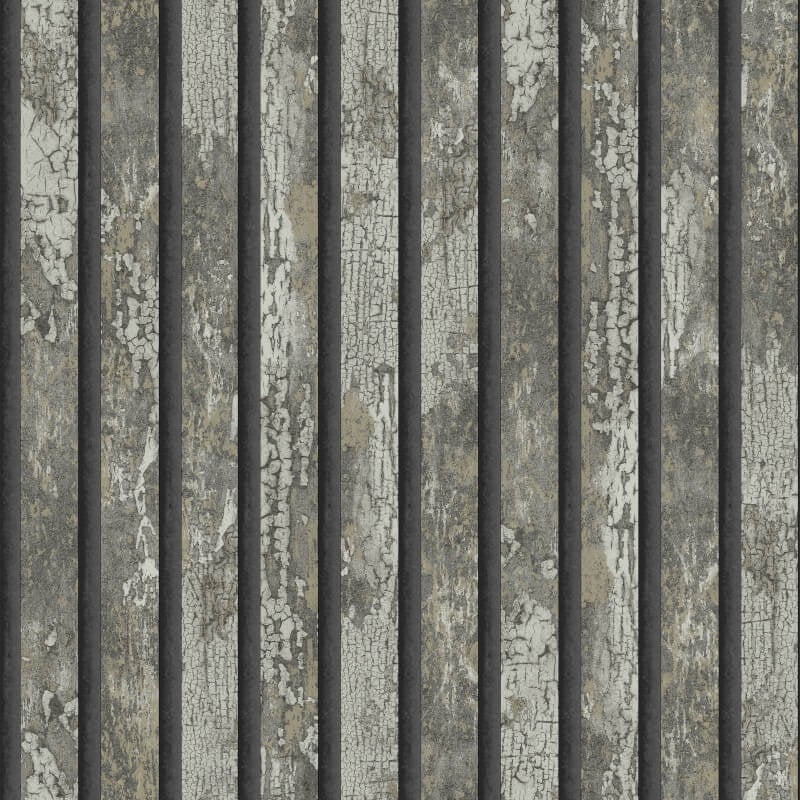 Carbon Oxidize Stripe Metallic Wallpaper - Grey - Crown - M1751 - Premier Wallcovering