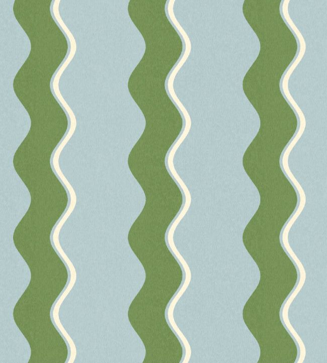 Cari Wave Wallpaper - Pacific Blue - Woodchip & Magnolia - WM - 462 - 04R - Premier Wallcovering