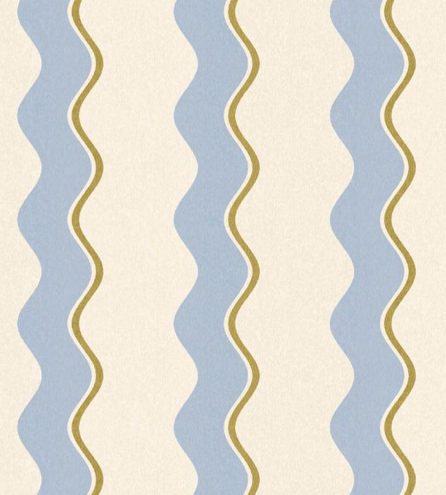 Cari Wave Wallpaper - Sky Blue Pebble - Woodchip & Magnolia - WM - 462 - 03R - Premier Wallcovering