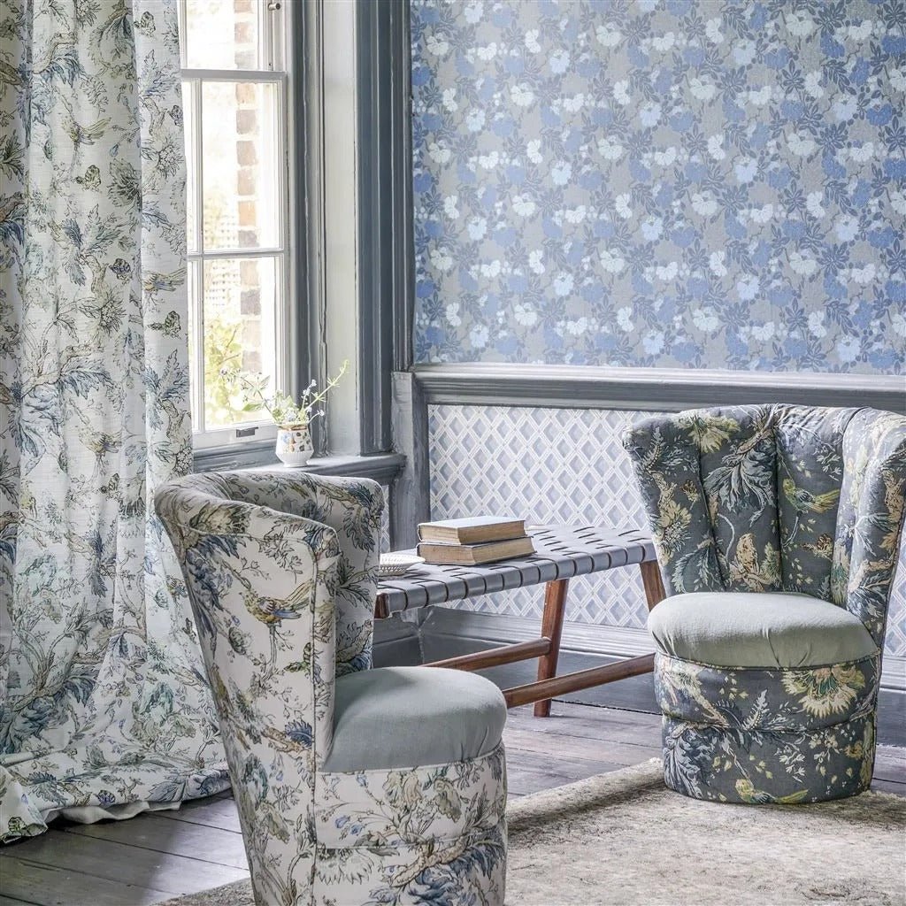 Carlisle Fauna Wallpaper - Woad - English Heritage - PEH0005/03 - Premier Wallcovering