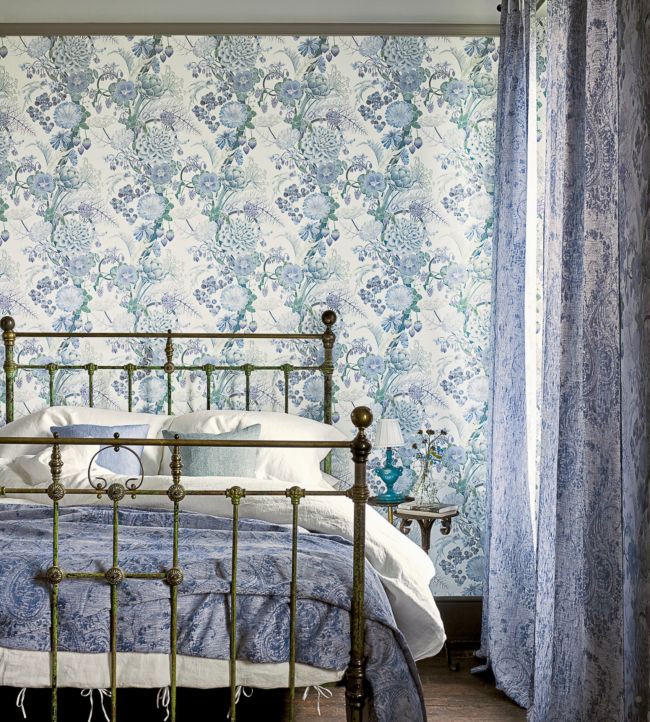 Carlotta Wallpaper - Lavender/Celadon - Osborne & Little - W7215-01 - Premier Wallcovering