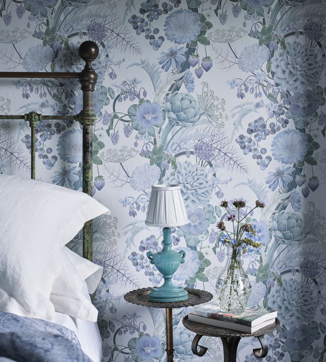 Carlotta Wallpaper - Lavender/Celadon - Osborne & Little - W7215-01 - Premier Wallcovering