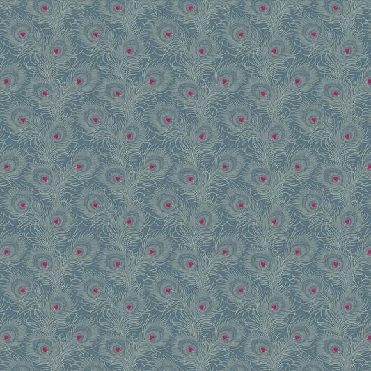 Carlton House Terrace Wallpaper - Blue Plume - Little Greene - 0256CTBLUEP - Premier Wallcovering