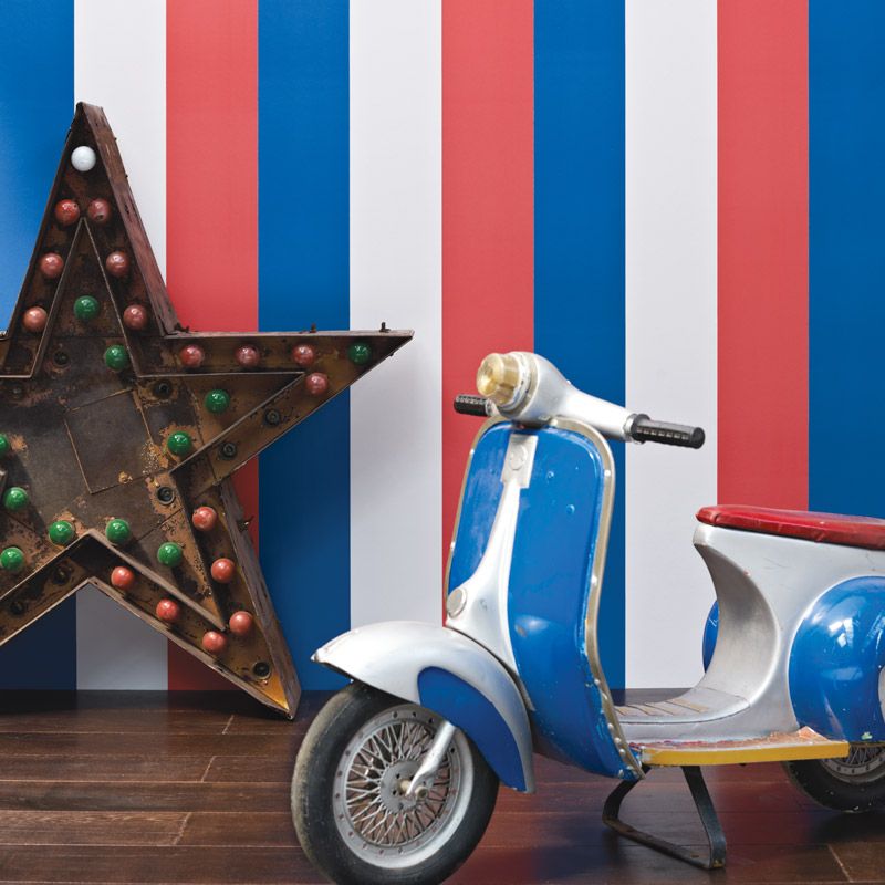 Carnaby Wallpaper - Cacao/Linen/Mole - Osborne & Little - W6296-03 - Premier Wallcovering