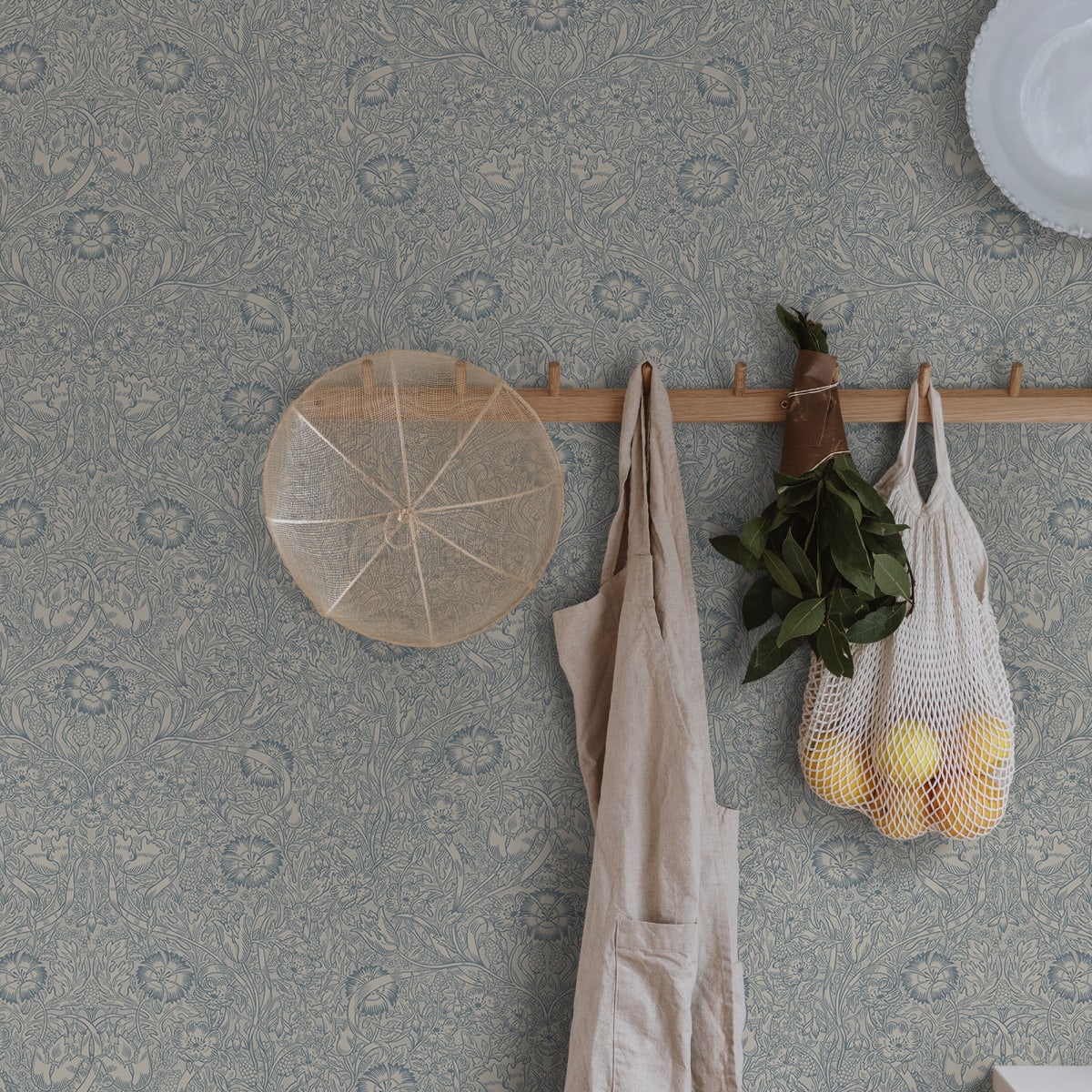 Caroline Wallpaper - Indigo Blue - Sandberg - S10227 - Premier Wallcovering