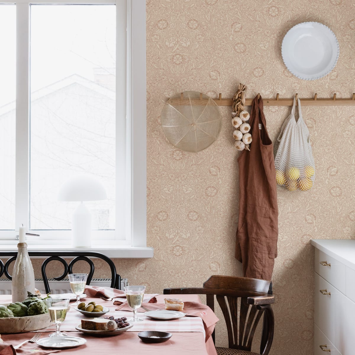 Caroline Wallpaper - Terracotta - Sandberg - S10211 - Premier Wallcovering