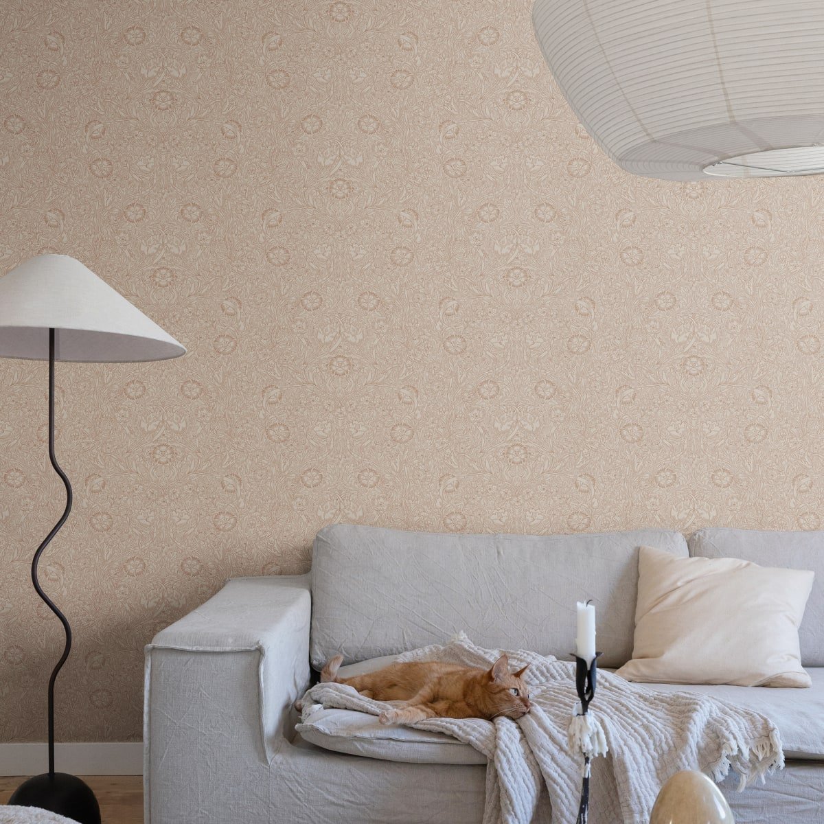 Caroline Wallpaper - Terracotta - Sandberg - S10211 - Premier Wallcovering